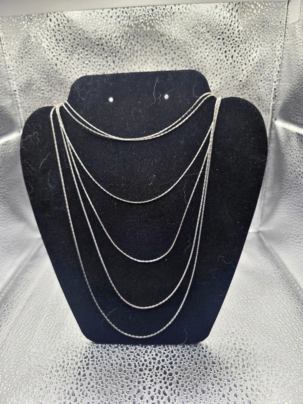 Layered Chain Necklace in Silver Like New